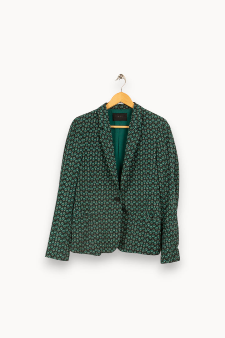 Veste verte à motifs - Taille S/36