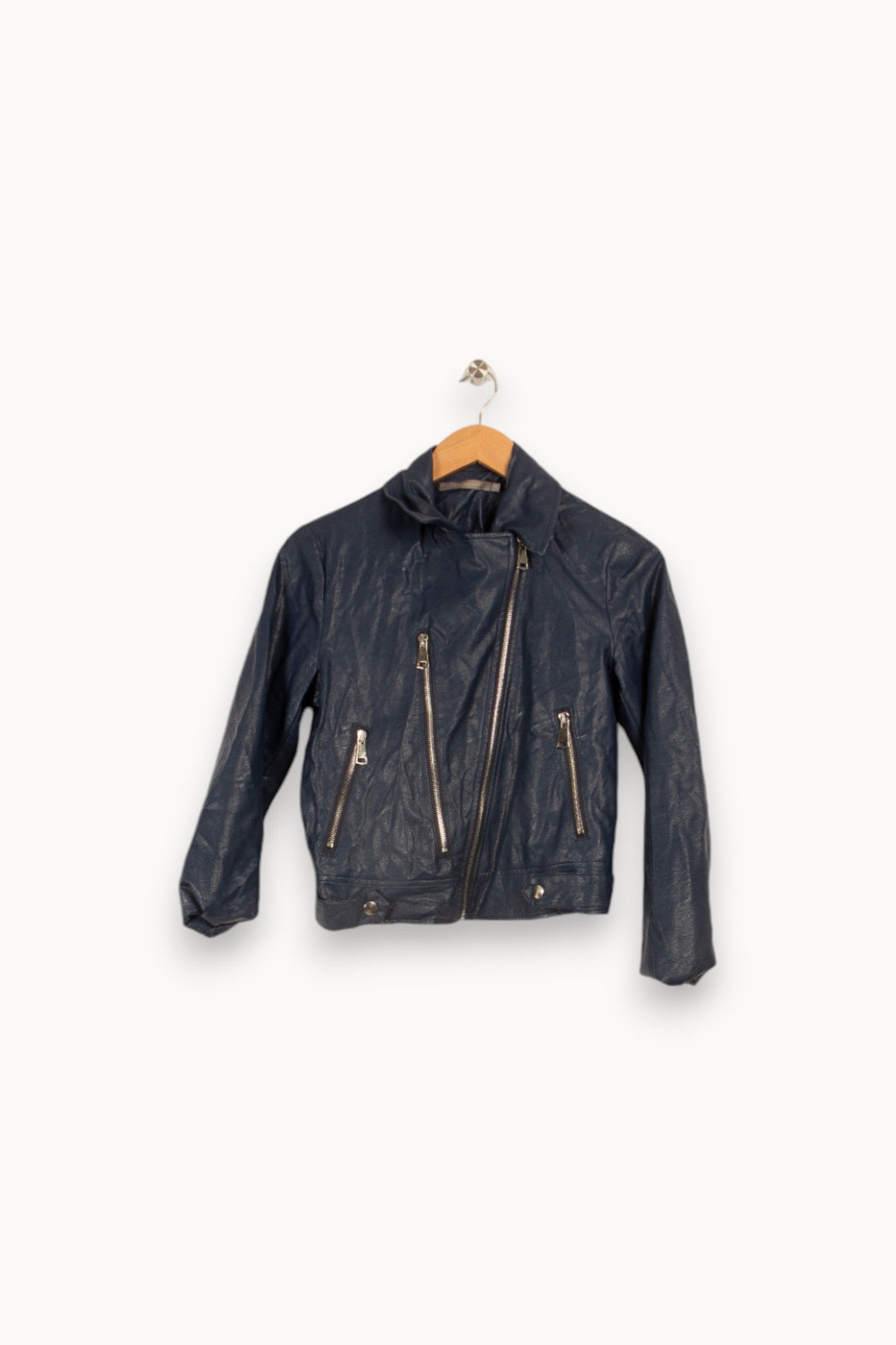 Veste en cuir bleu foncé - Taille M/38