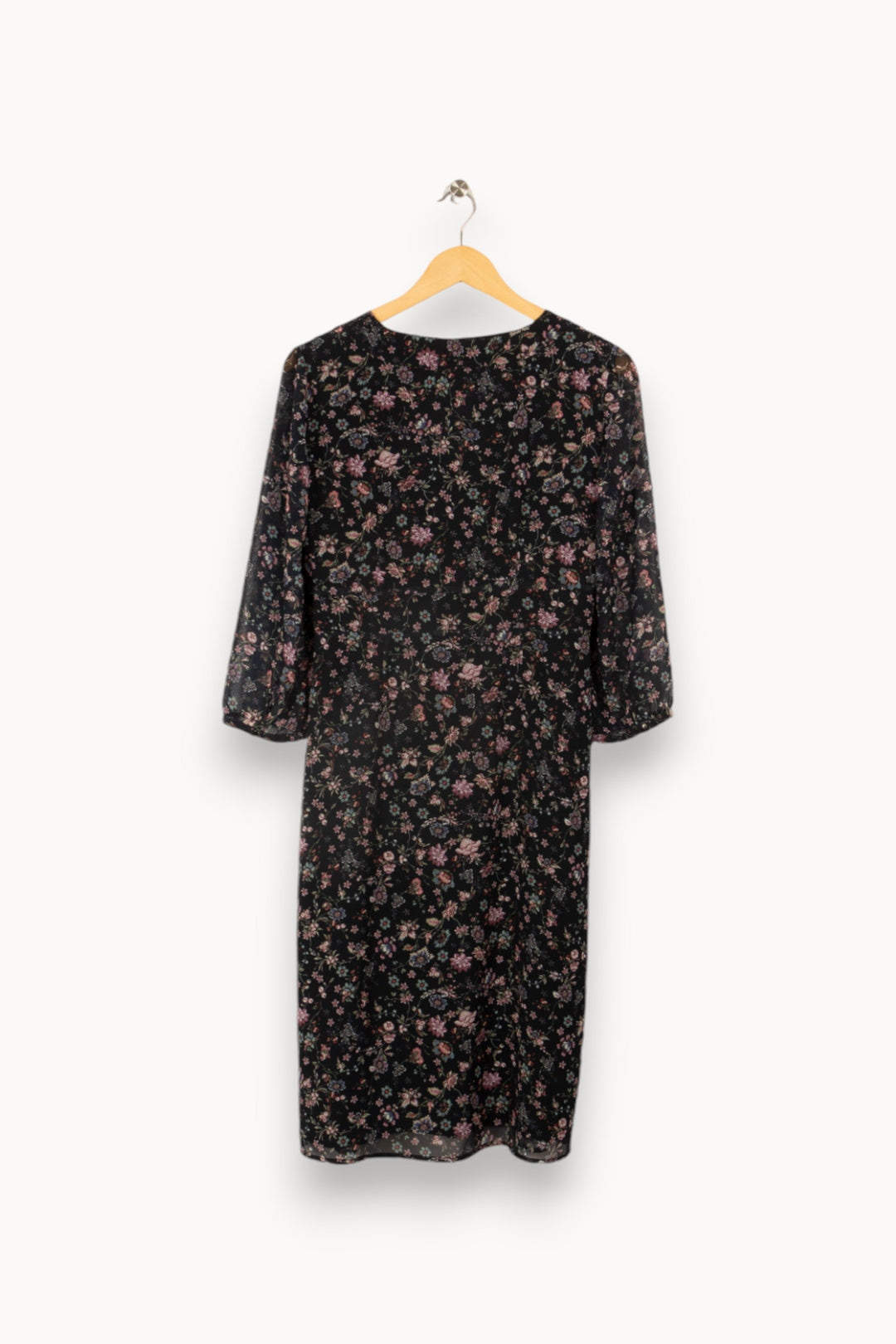 Robe noire fleurie - Taille S/36