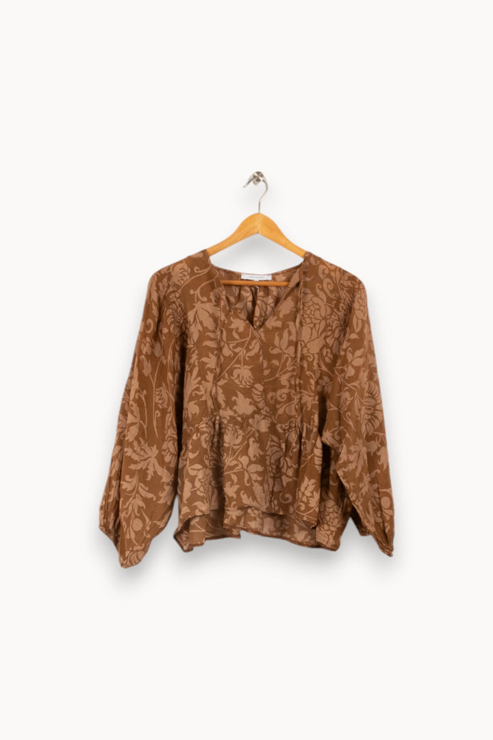 Blouse manches longues imprimé hawaï - M/38