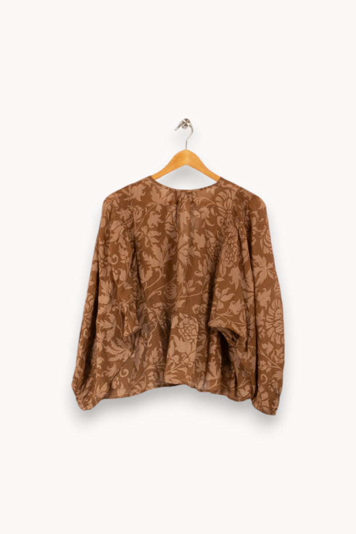 Blouse manches longues imprimé hawaï - M/38