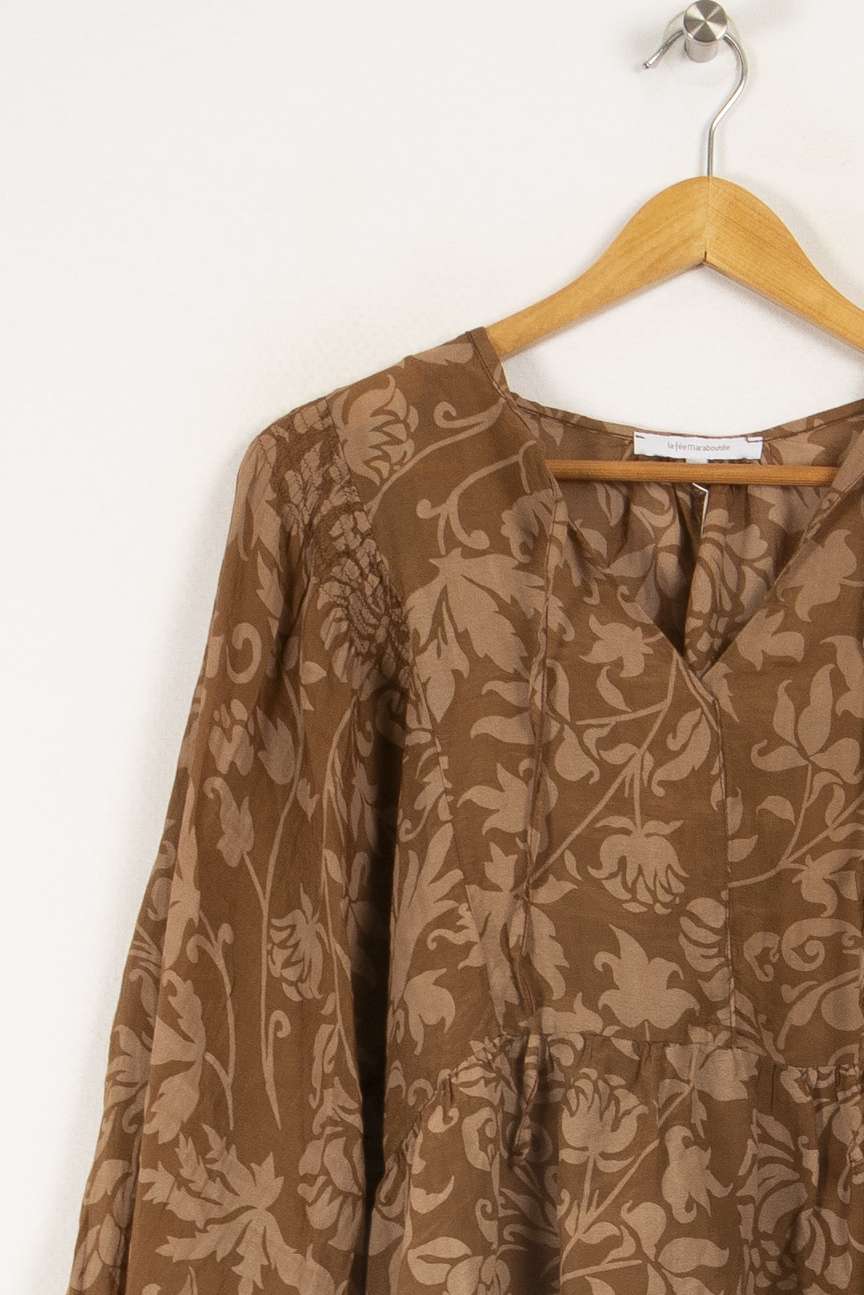 Blouse manches longues imprimé hawaï - M/38