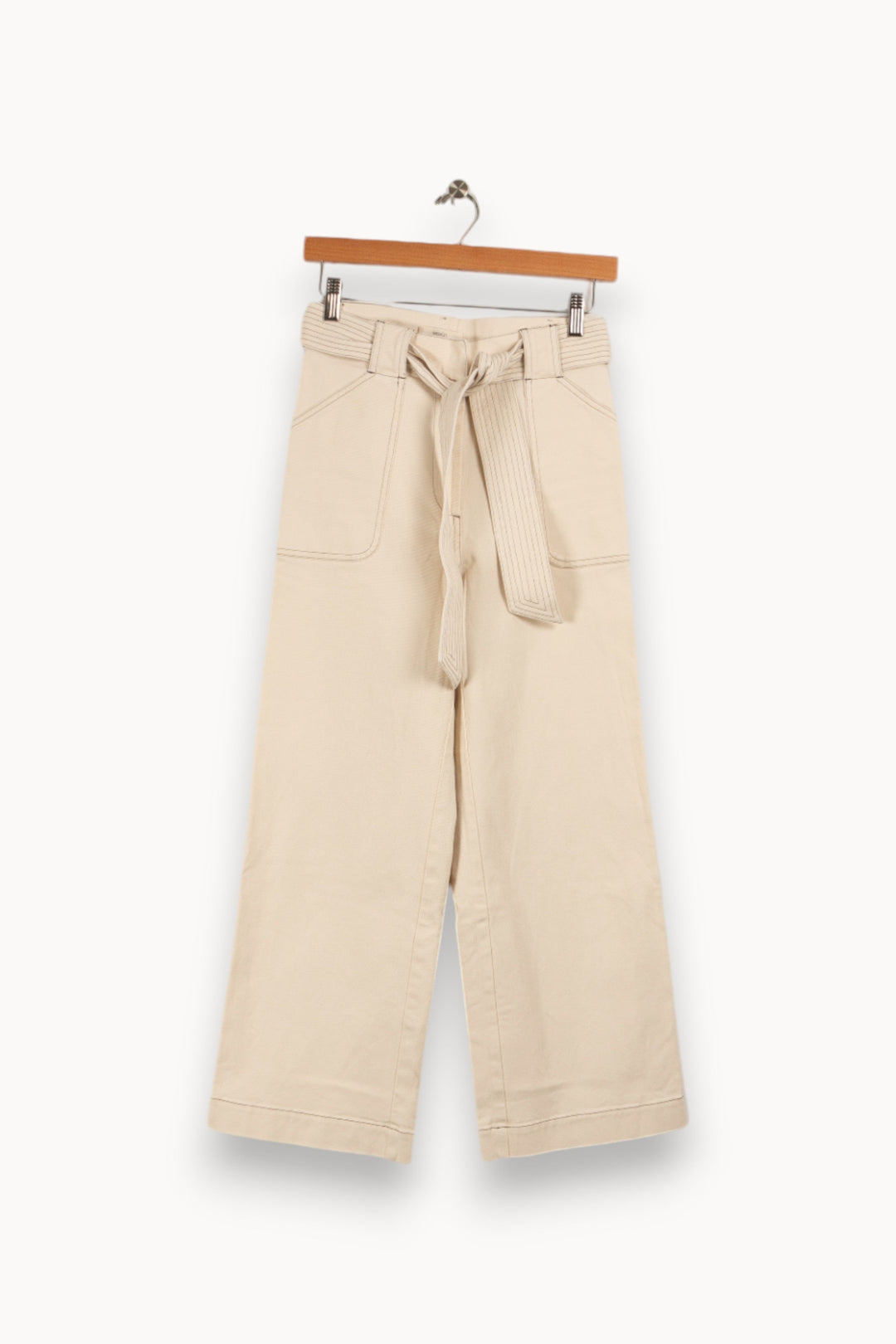 Pantalon beige avec ceinture - Taille XS/34