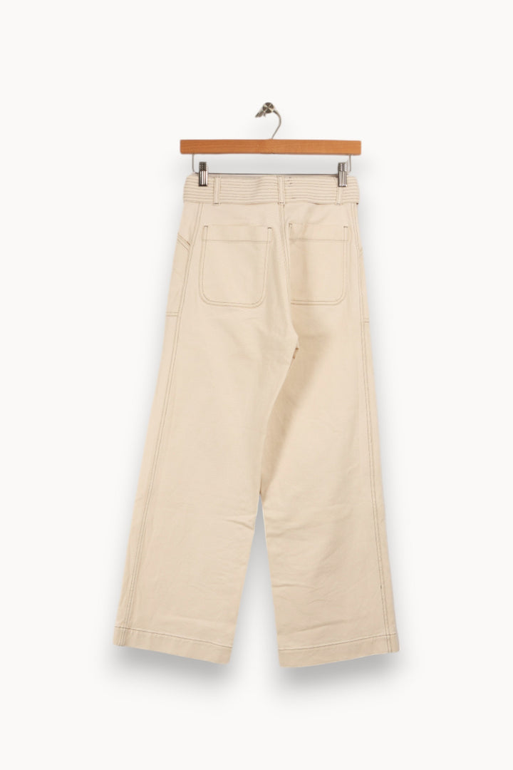 Pantalon beige avec ceinture - Taille XS/34