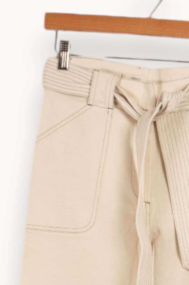 Pantalon beige avec ceinture - Taille XS/34