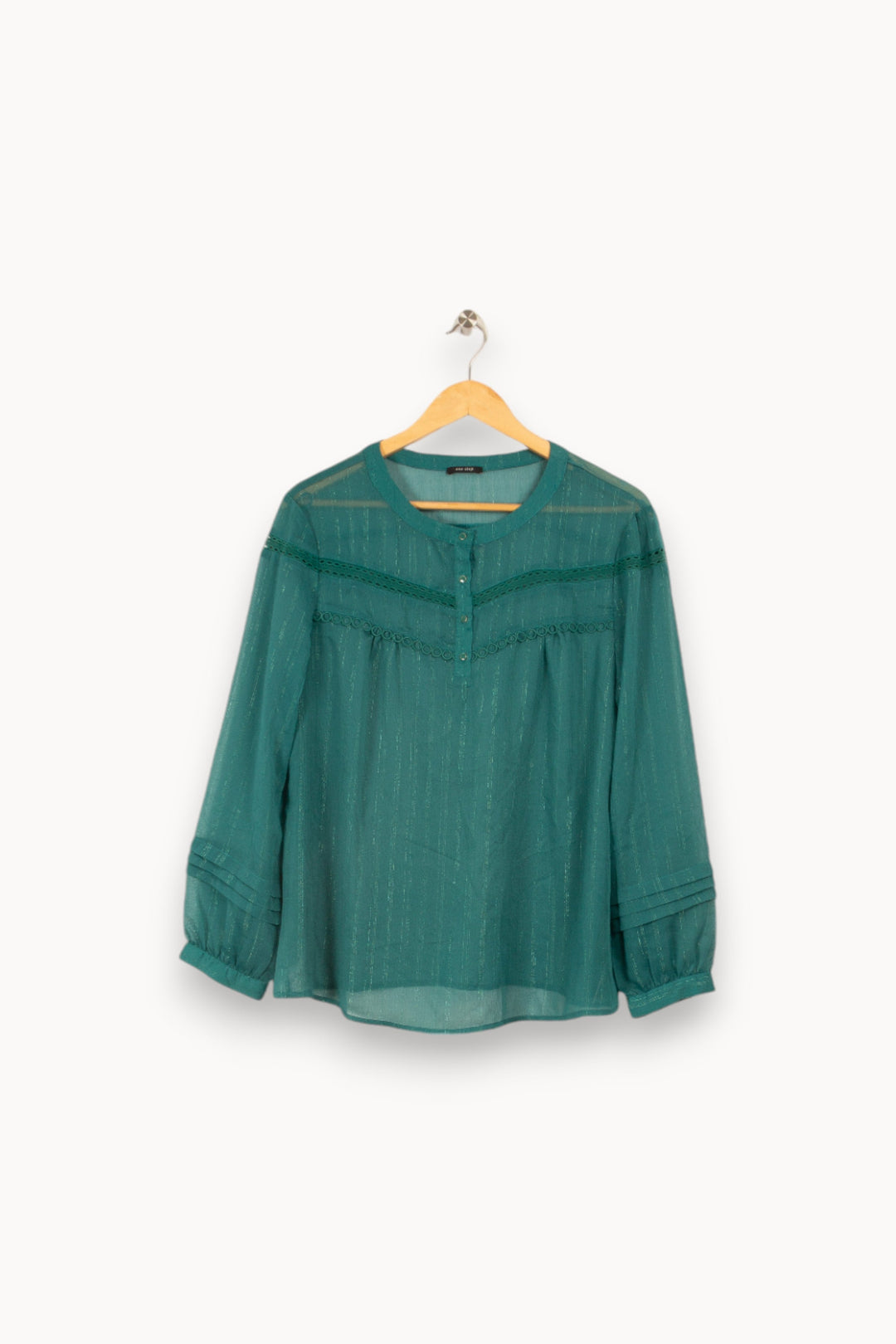 Blouse semi-transparente verte - Taille XL/42