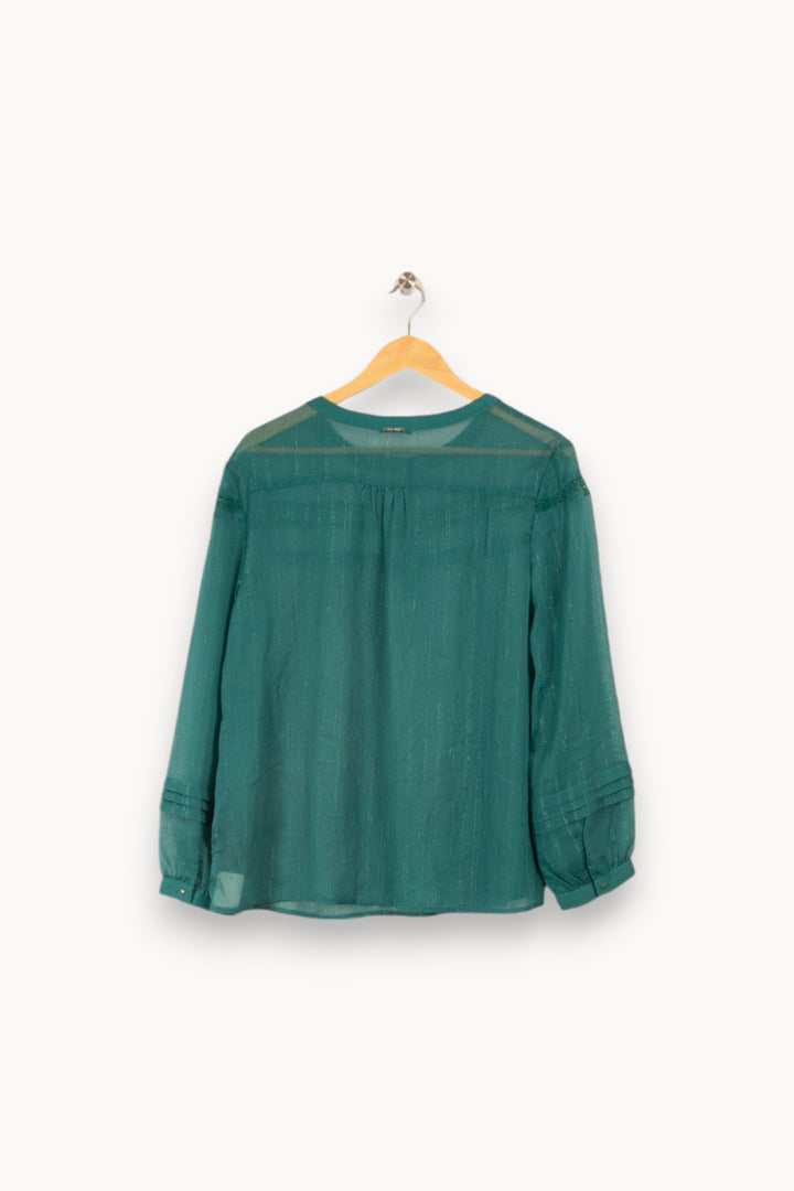 Blouse semi-transparente verte - Taille XL/42