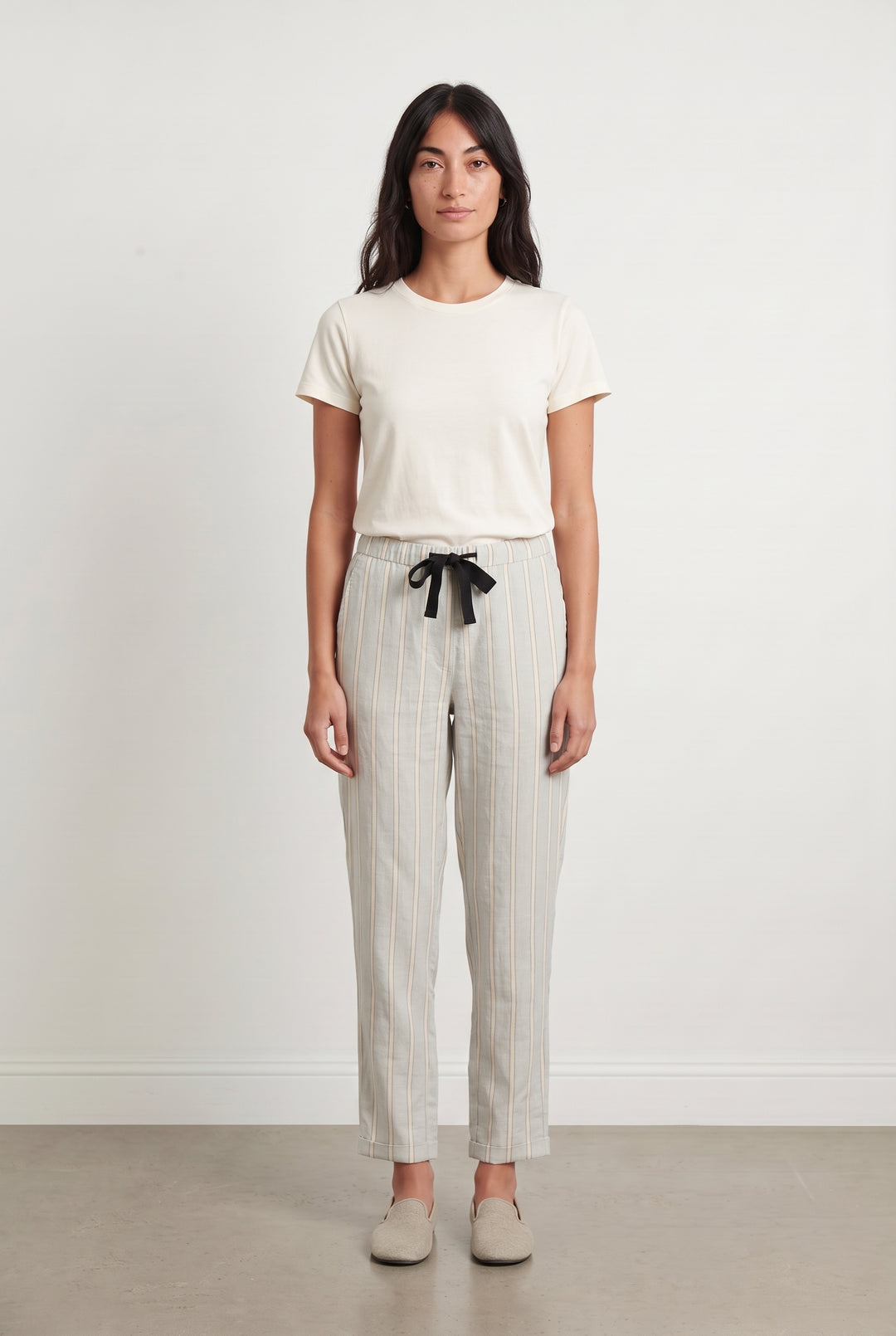 Pantalon Rayé Gris et Beige - Taille S/36 de la marque Bellerose | PARAD13706 - Vendu par Paradigme - Image 1