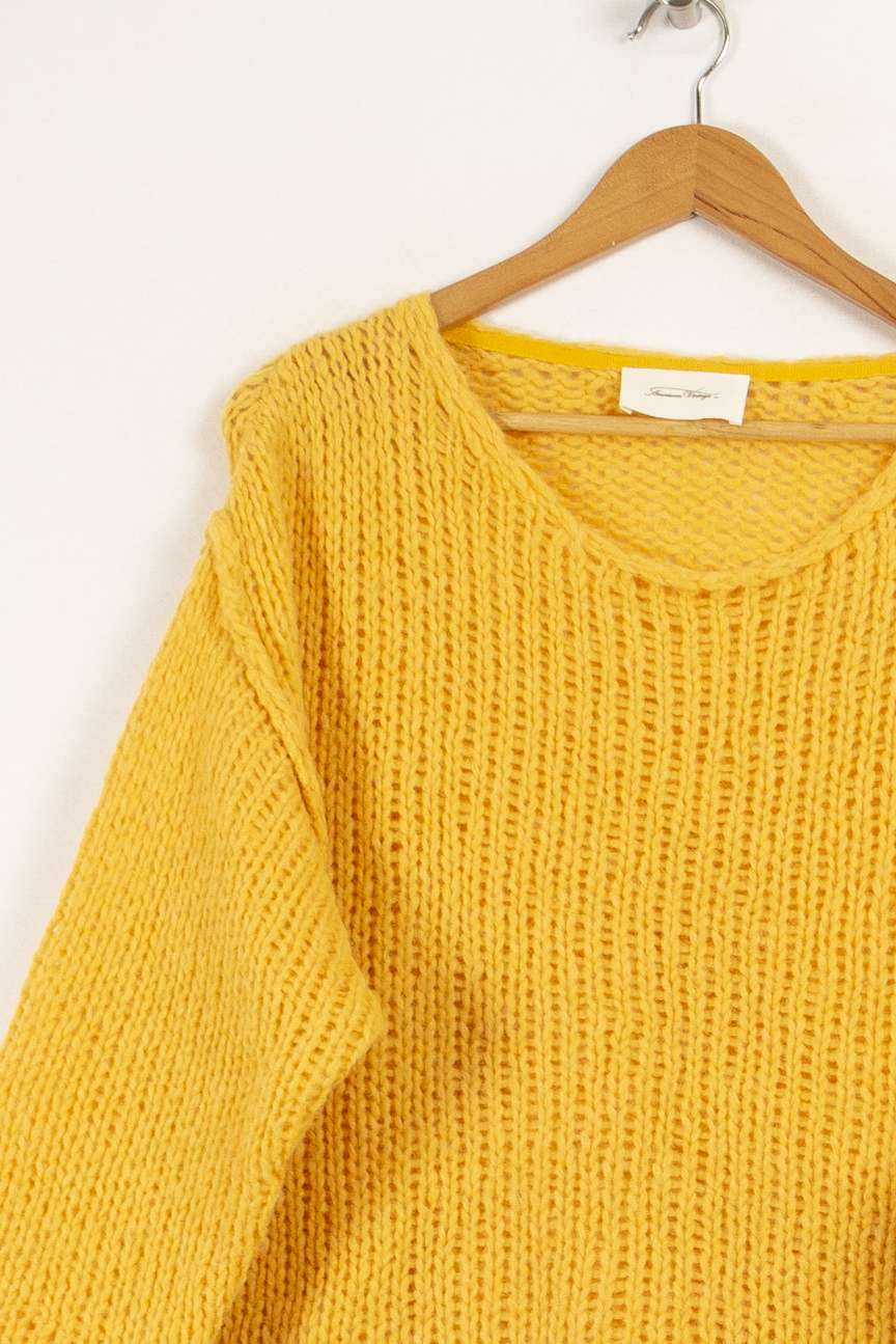 Pull en maille jaune - Taille Unique