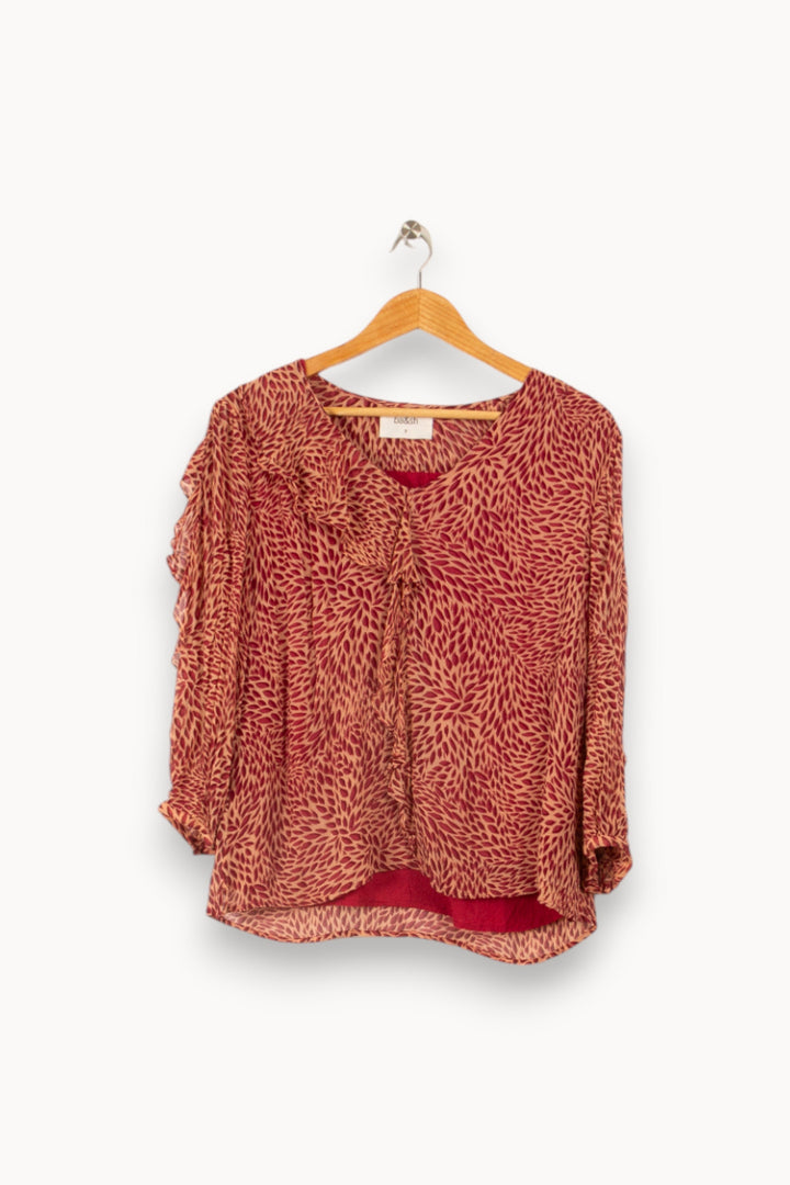 Blouse rose à motifs - Taille M/38