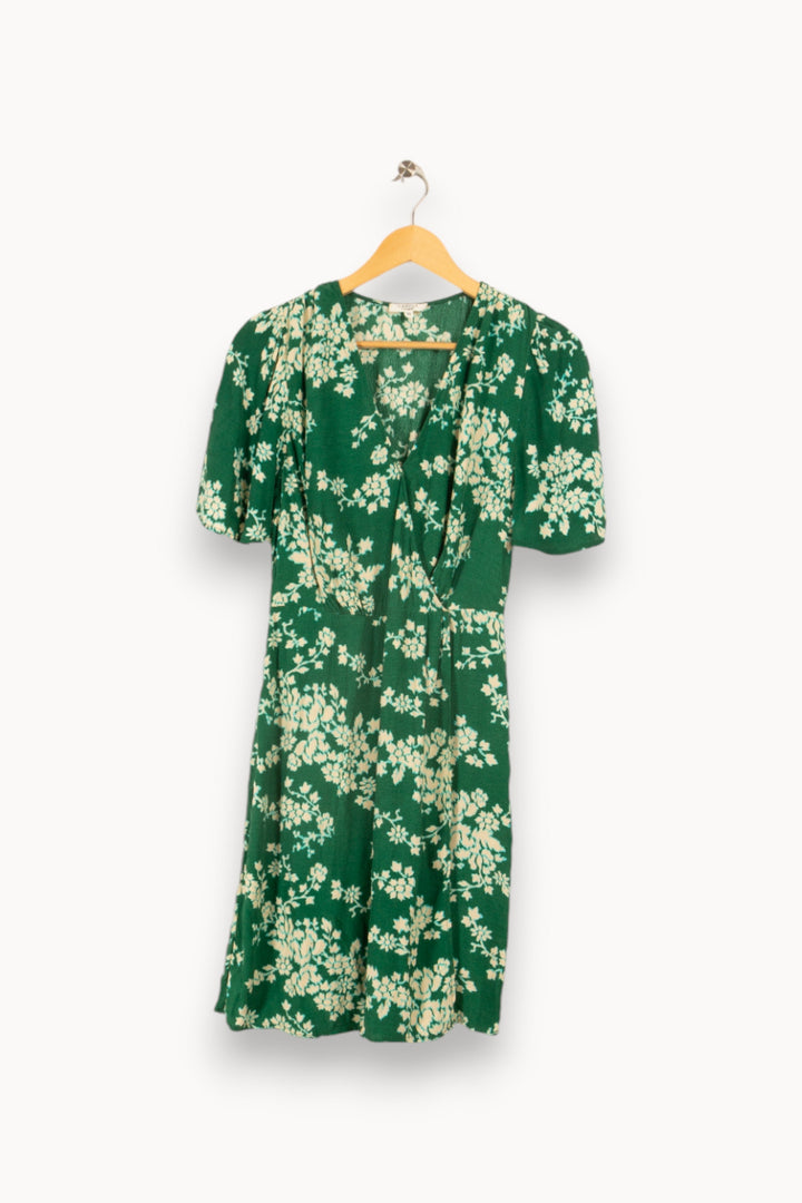 Robe verte à motifs - Taille S/36