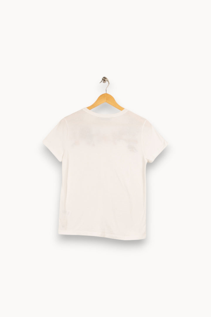 T-shirt blanc avec broderies - Taille XS/34