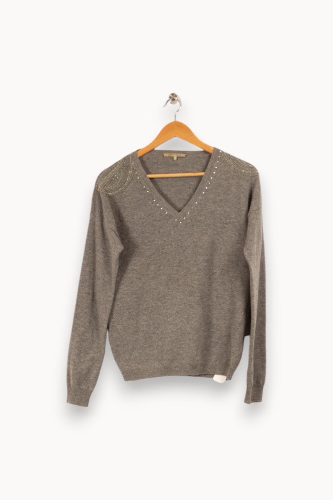 Pull gris avec détails - Taille M/38