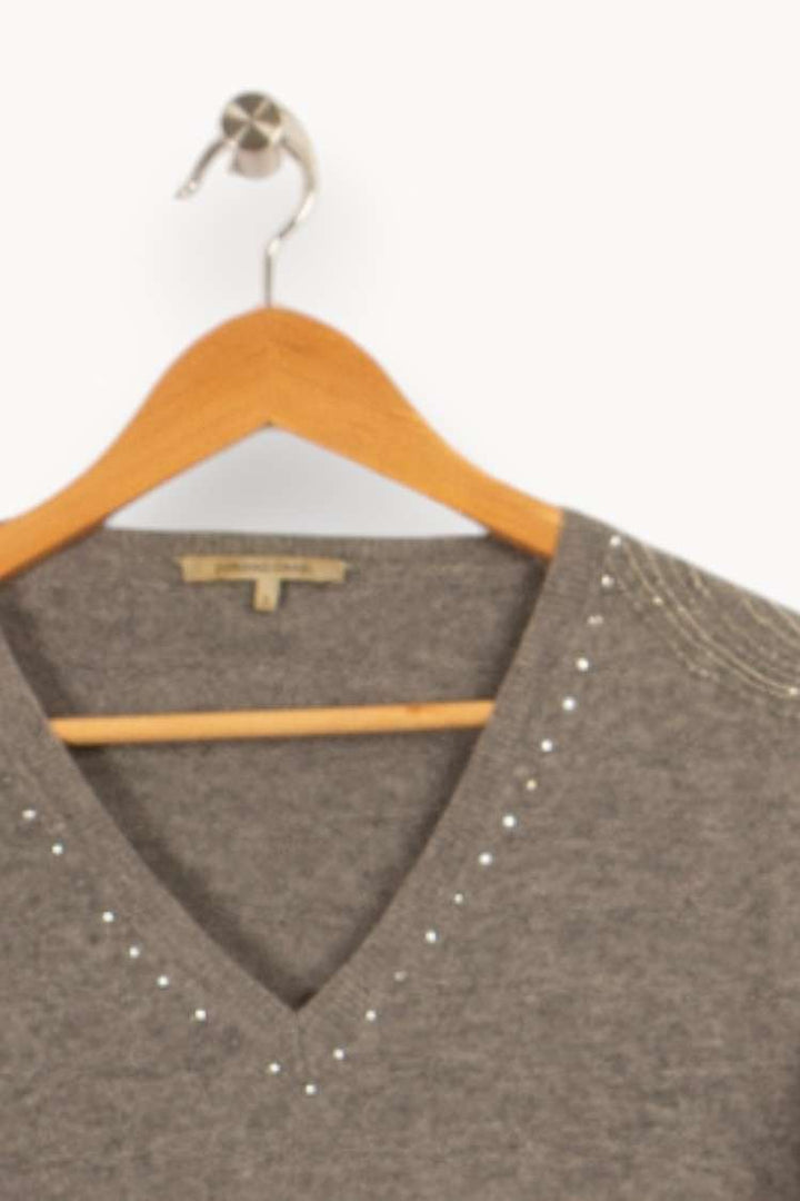 Pull gris avec détails - Taille M/38