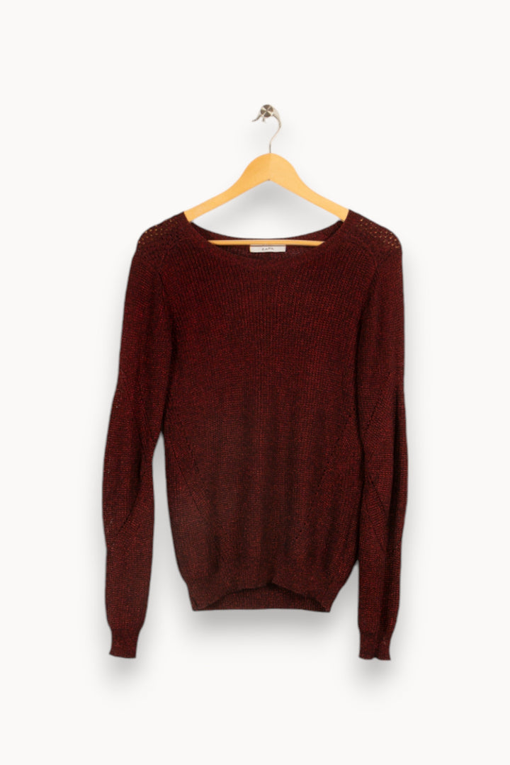 Pull en maille bordeaux - Taille M/38