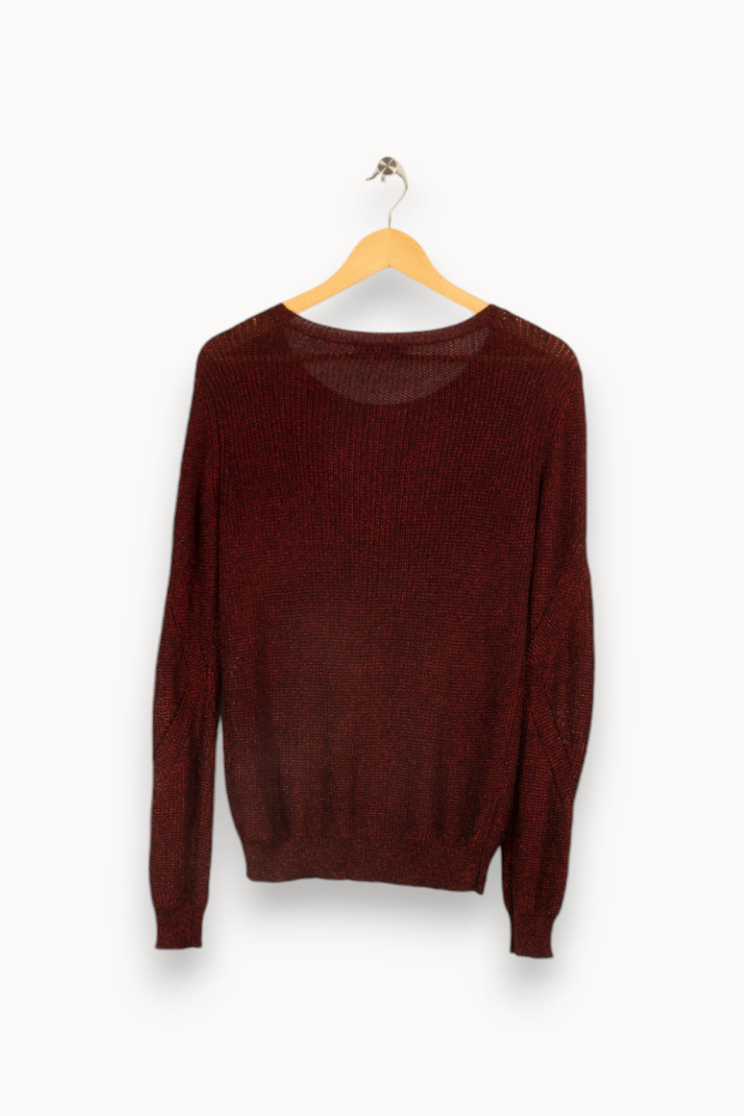 Pull en maille bordeaux - Taille M/38