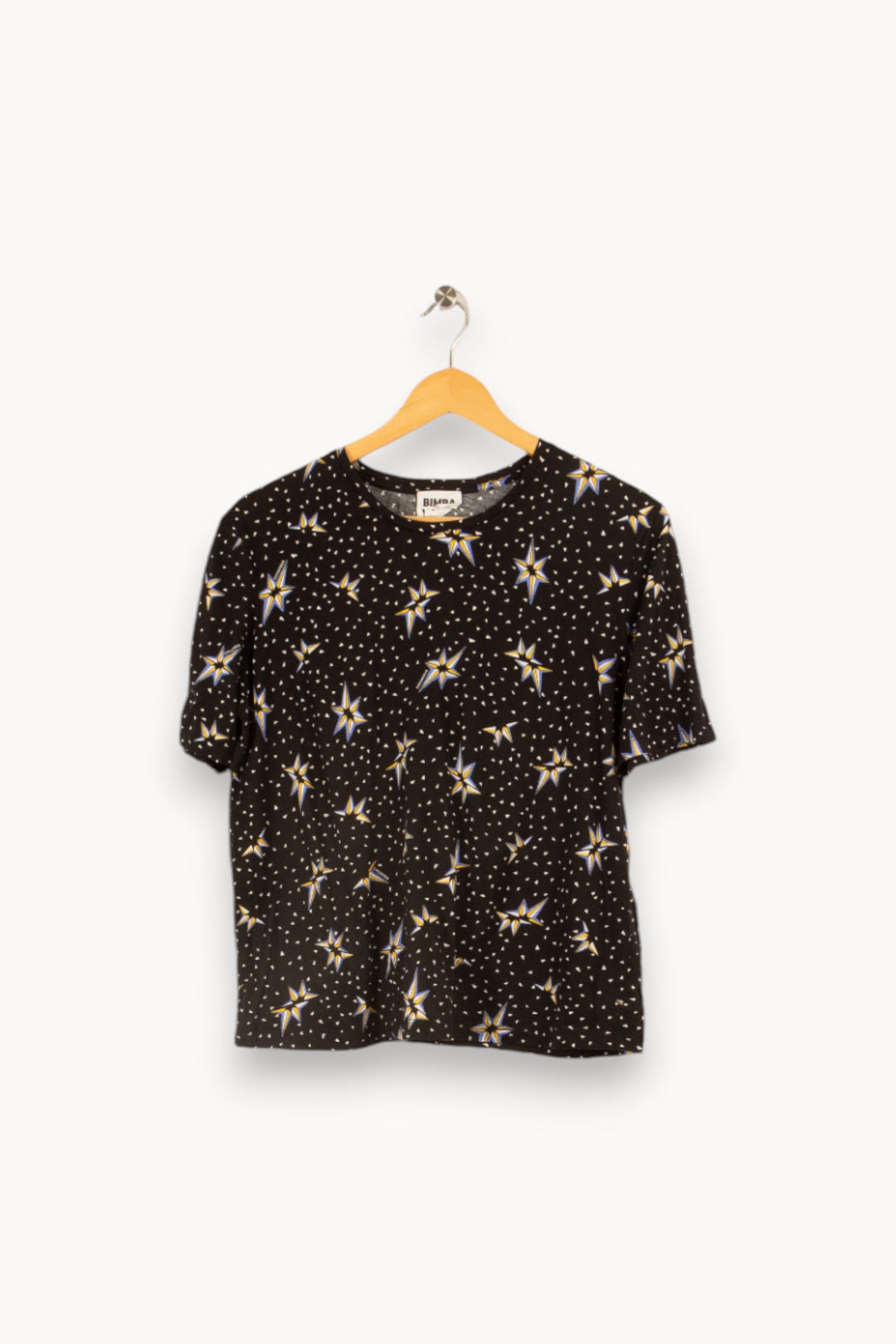 T-shirt noir à motifs - Taille M/38