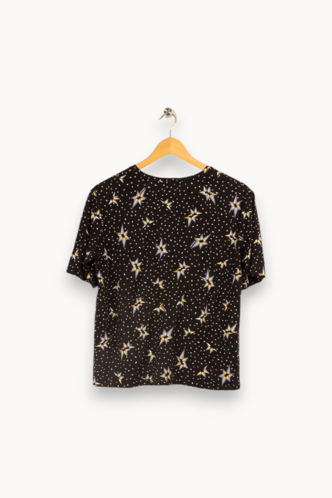 T-shirt noir à motifs - Taille M/38