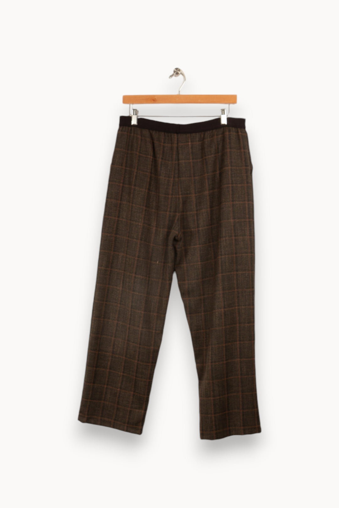 Pantalon marron à carreaux - Taille XL/42