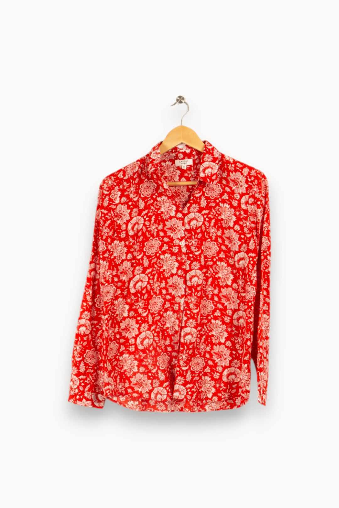 Chemise rouge à fleurs - Taille L/40