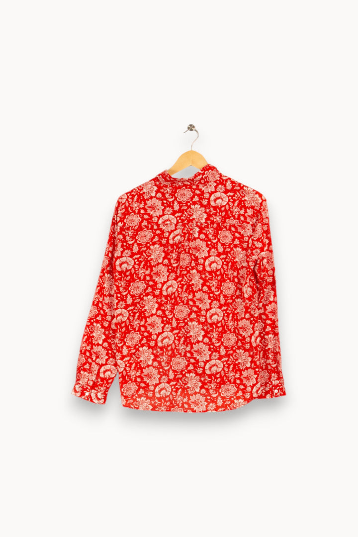 Chemise rouge à fleurs - Taille L/40