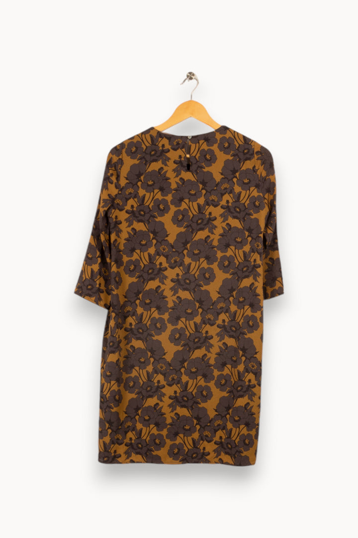 Robe jaune et grise à motifs - Taille S/36