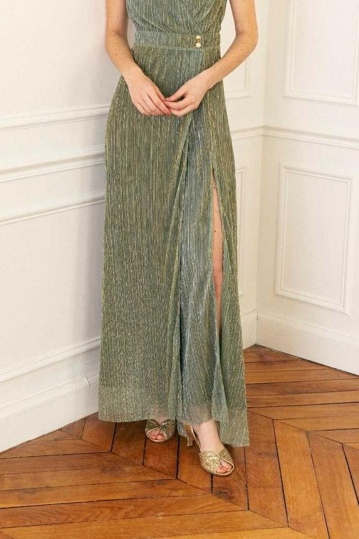 Robe longue - mariée Rosa vert gold