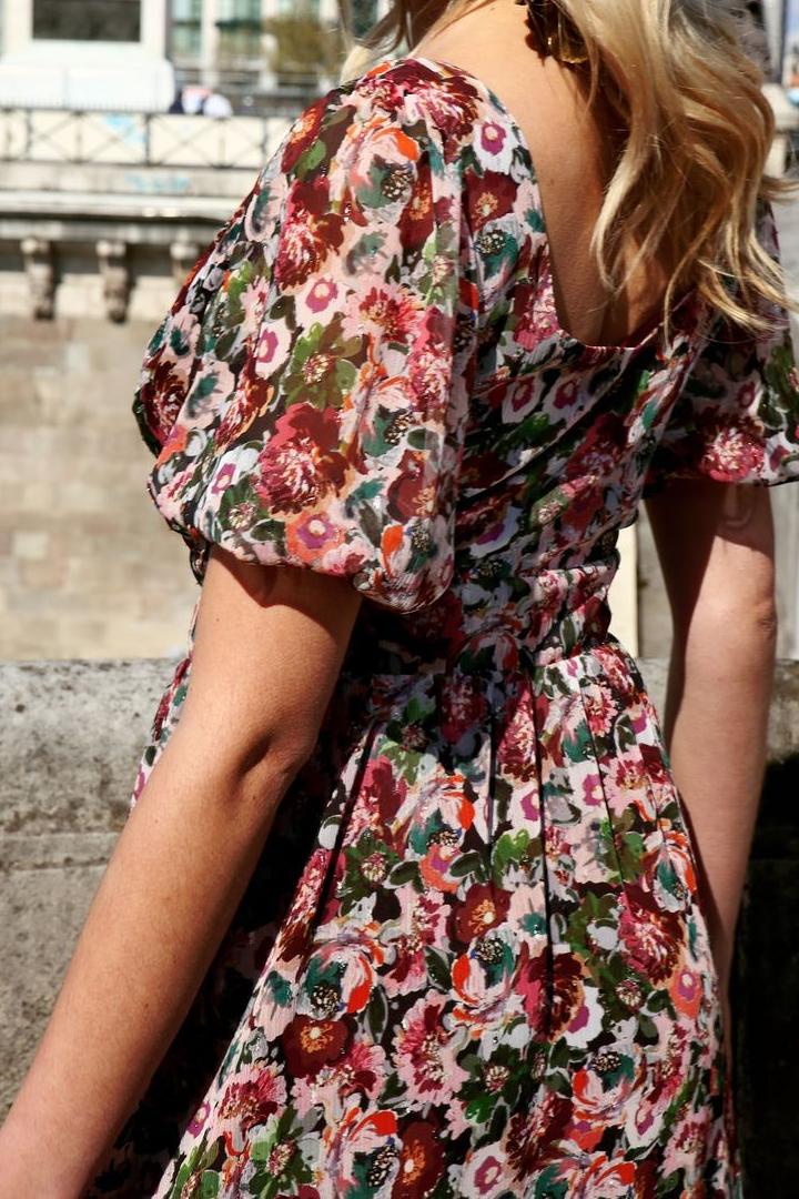 Robe longue - invitée Clémence print