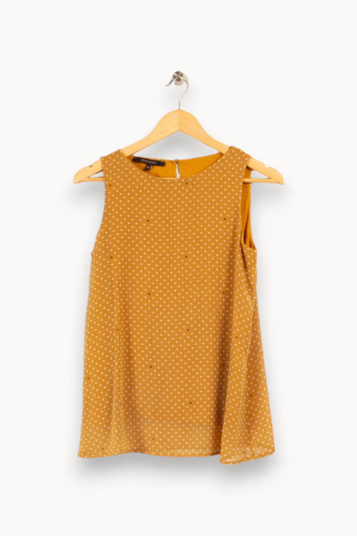 Top jaune à pois - Taille S/36