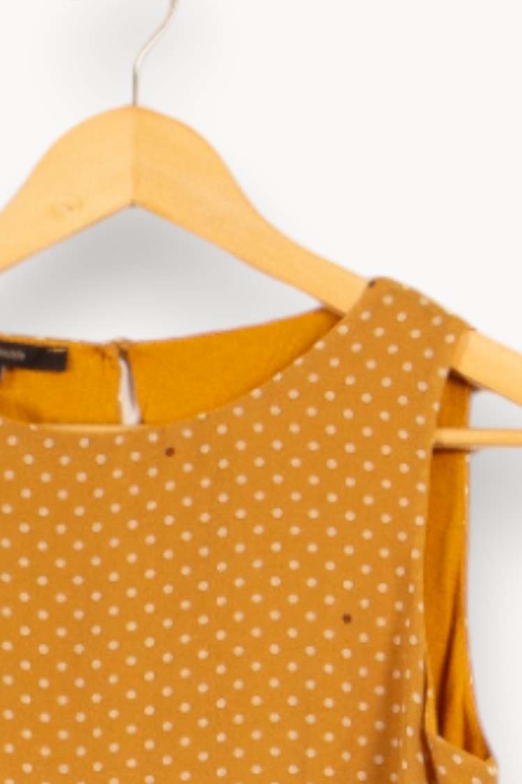 Top jaune à pois - Taille S/36