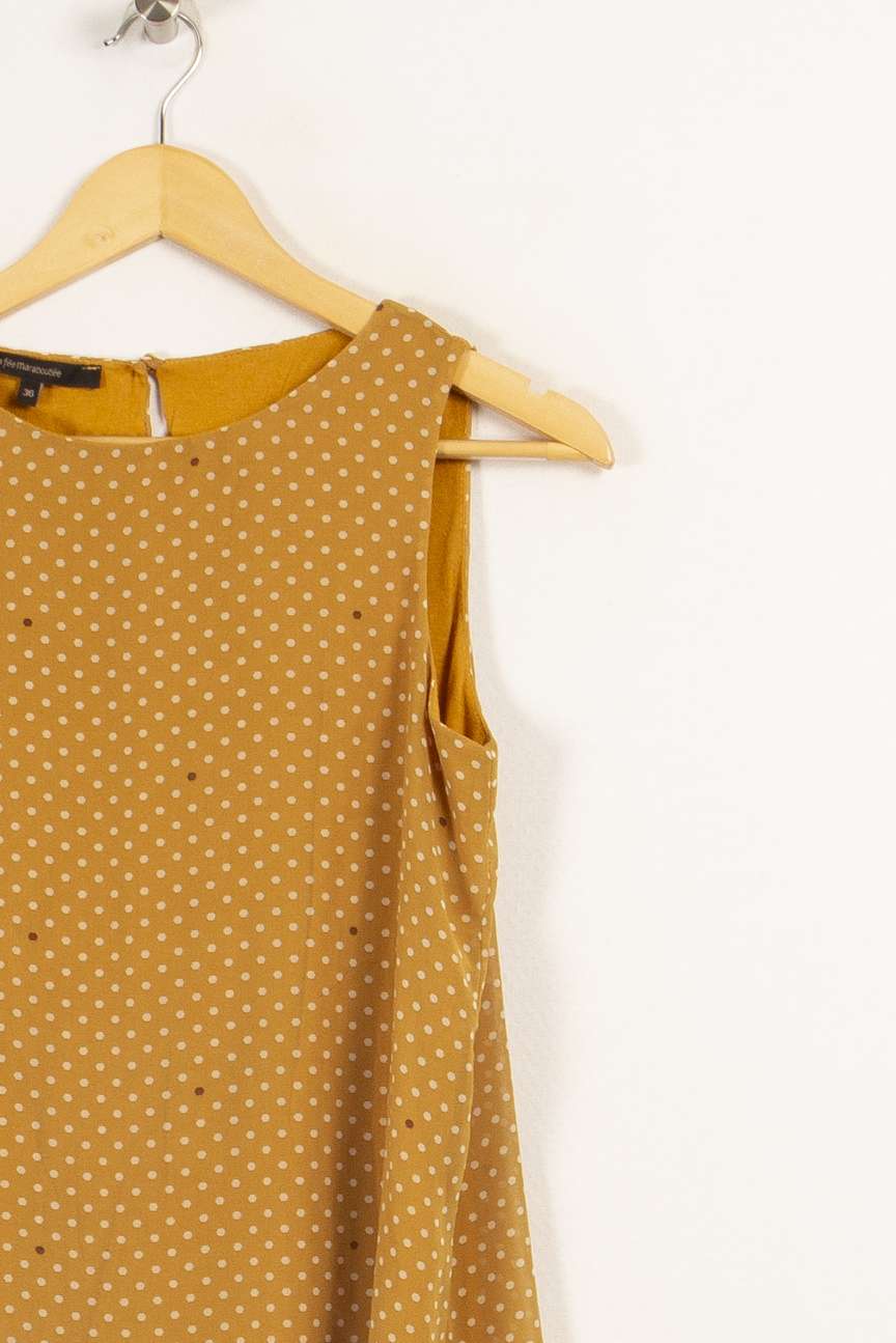 Top jaune à pois - Taille S/36