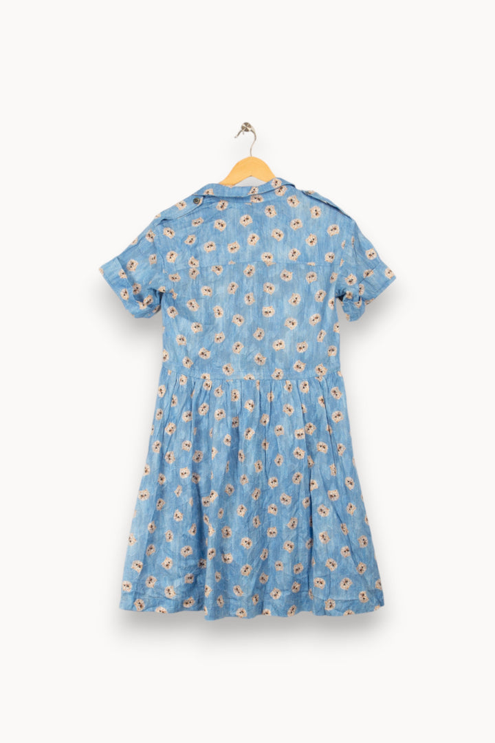 Robe bleue à motifs de chats - Taille S/36