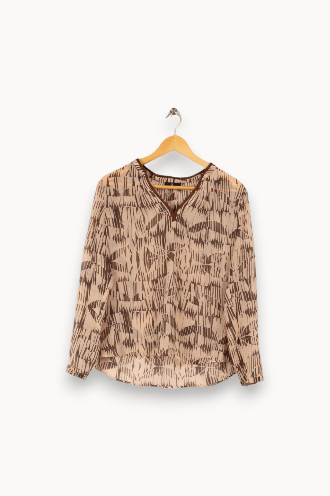 Blouse beige à motifs - Taille L/40