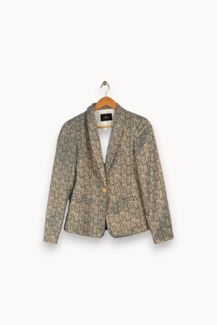 Veste de tailleur verte à motifs - Taille S/36