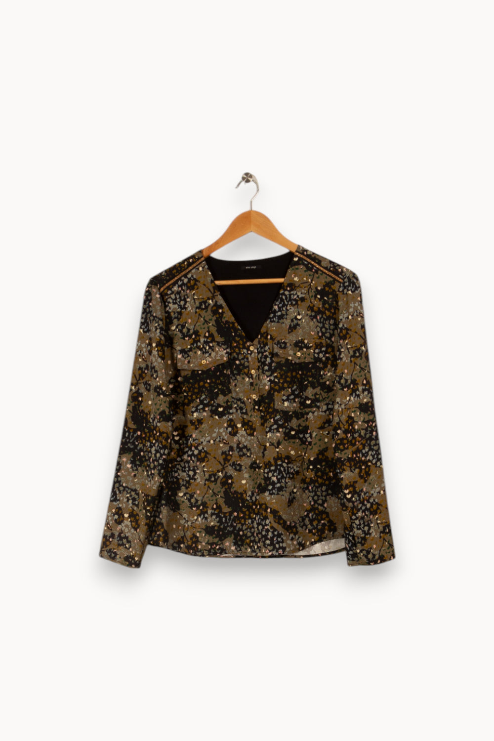 Blouse verte à motifs - Taille L/40 de la marque One Step | PARAD14942 - Vendu par Paradigme - Image 1