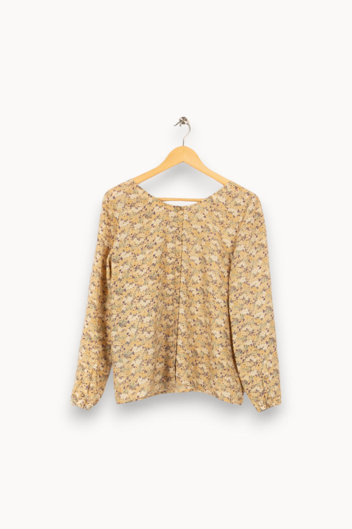 Blouse jaune à motifs - Taille XS/34