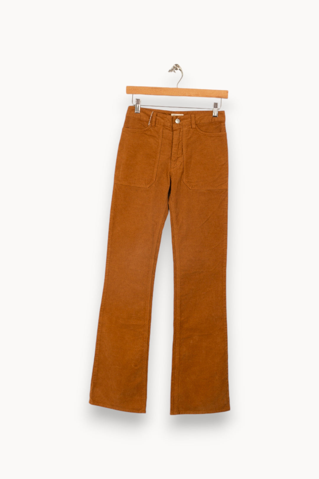 Pantalon marron côtelé - Taille XS/34