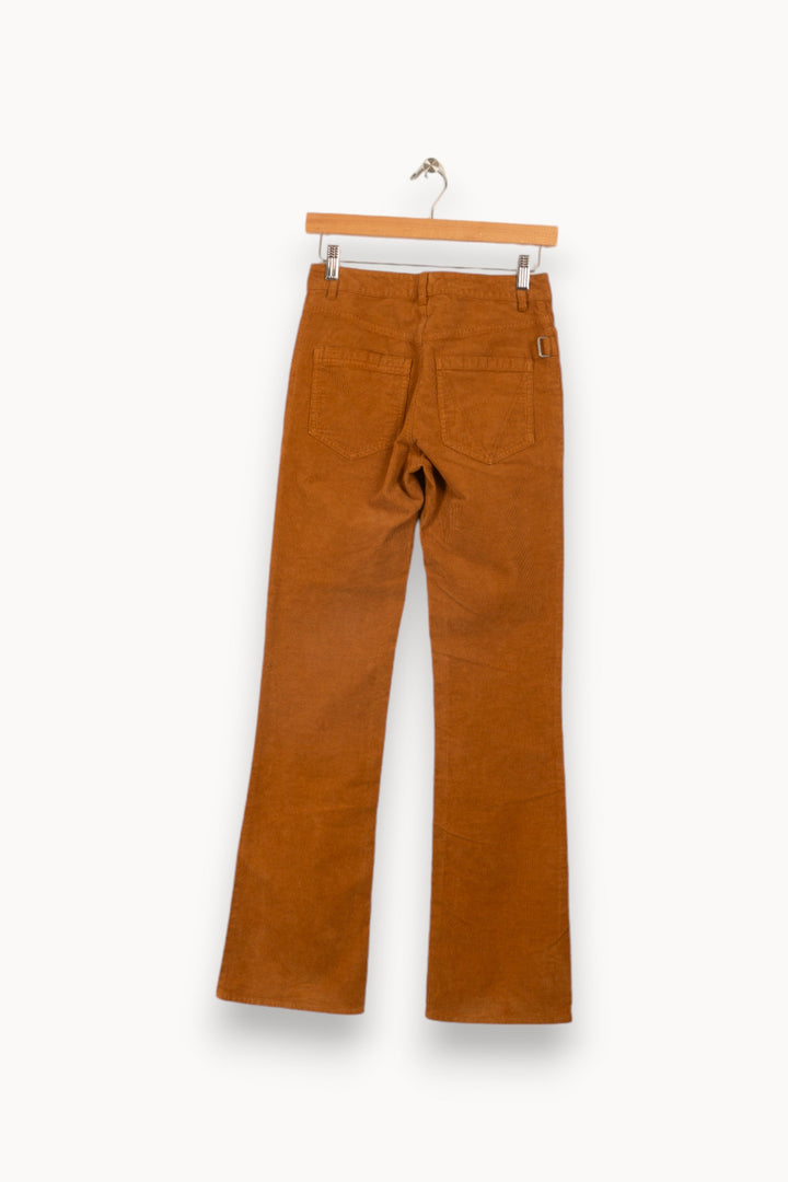 Pantalon marron côtelé - Taille XS/34