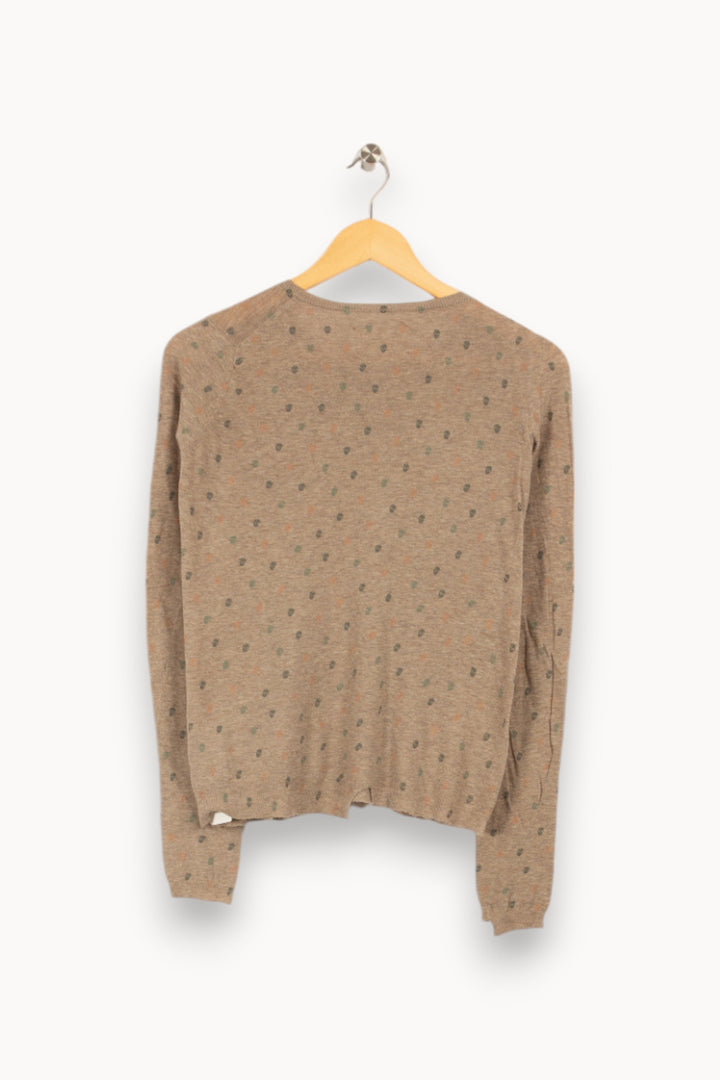 Cardigan beige à motifs - Taille S/36