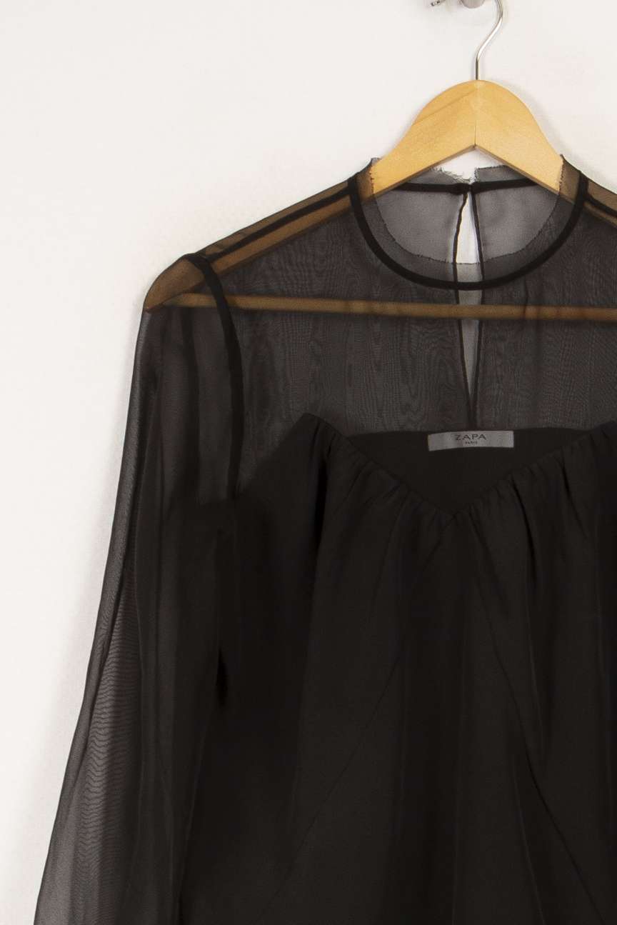 Blouse noire transparente - Taille XS/34