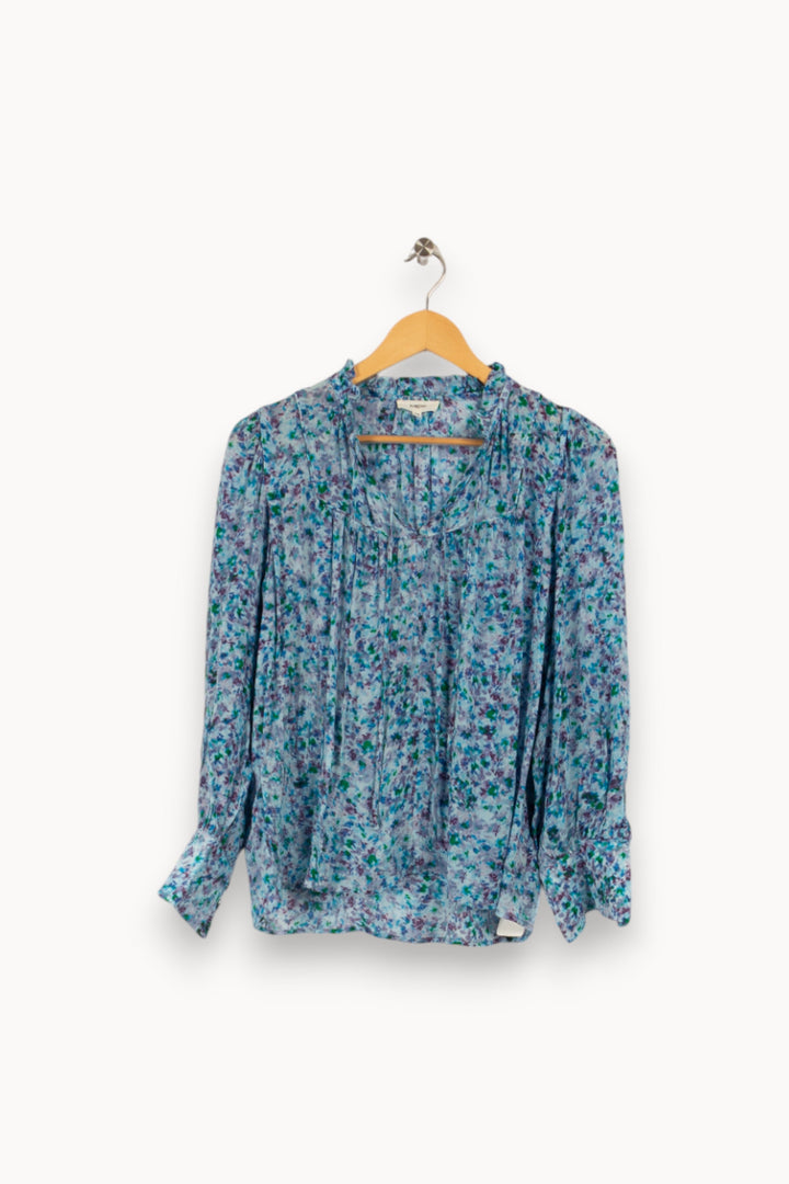 Blouse bleue à motifs - Taille M/38