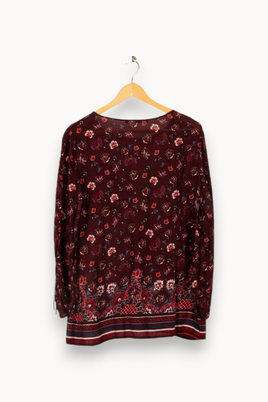 Blouse bordeaux à motifs - Taille L/40