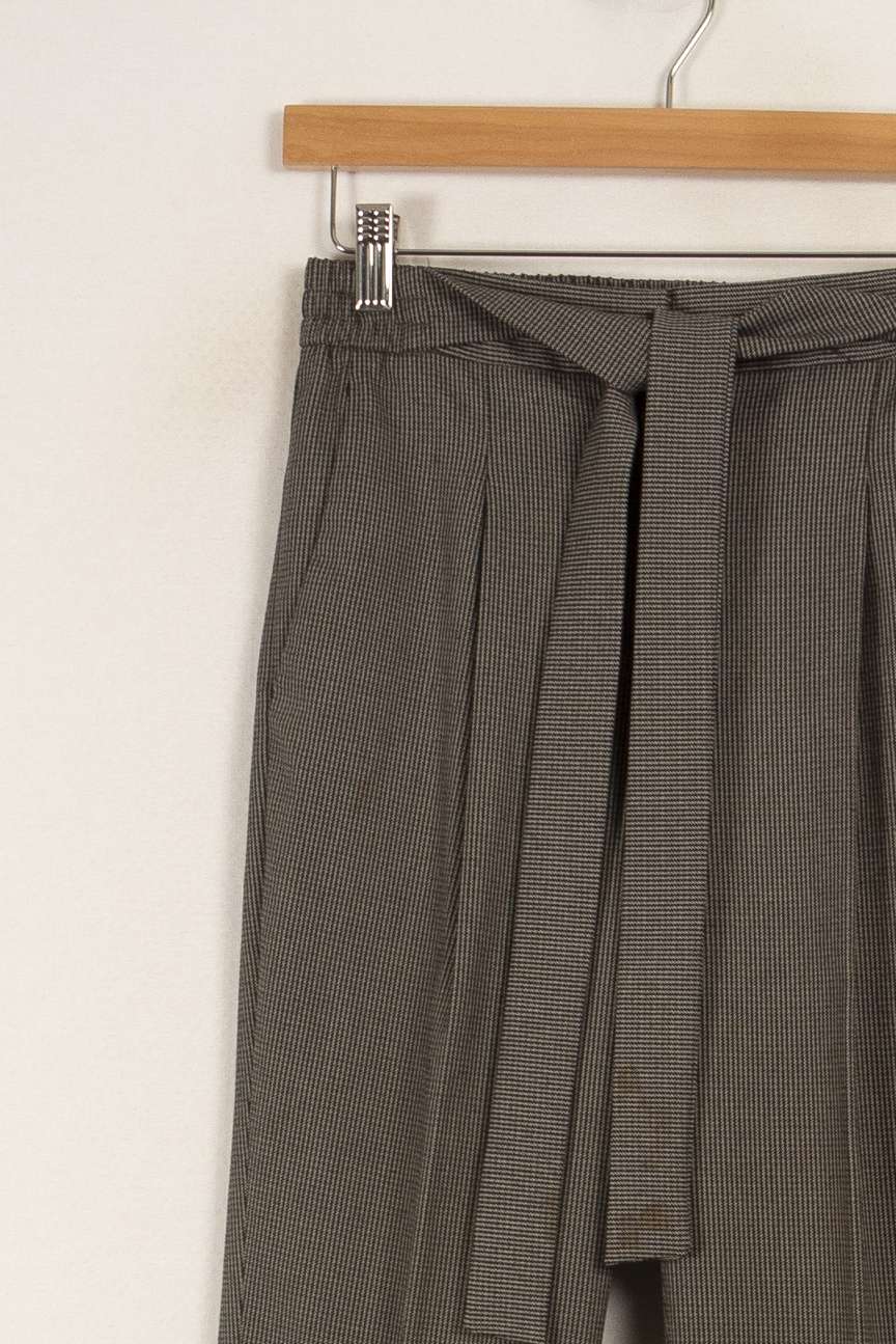 Pantalon gris à carreaux - Taille S/36