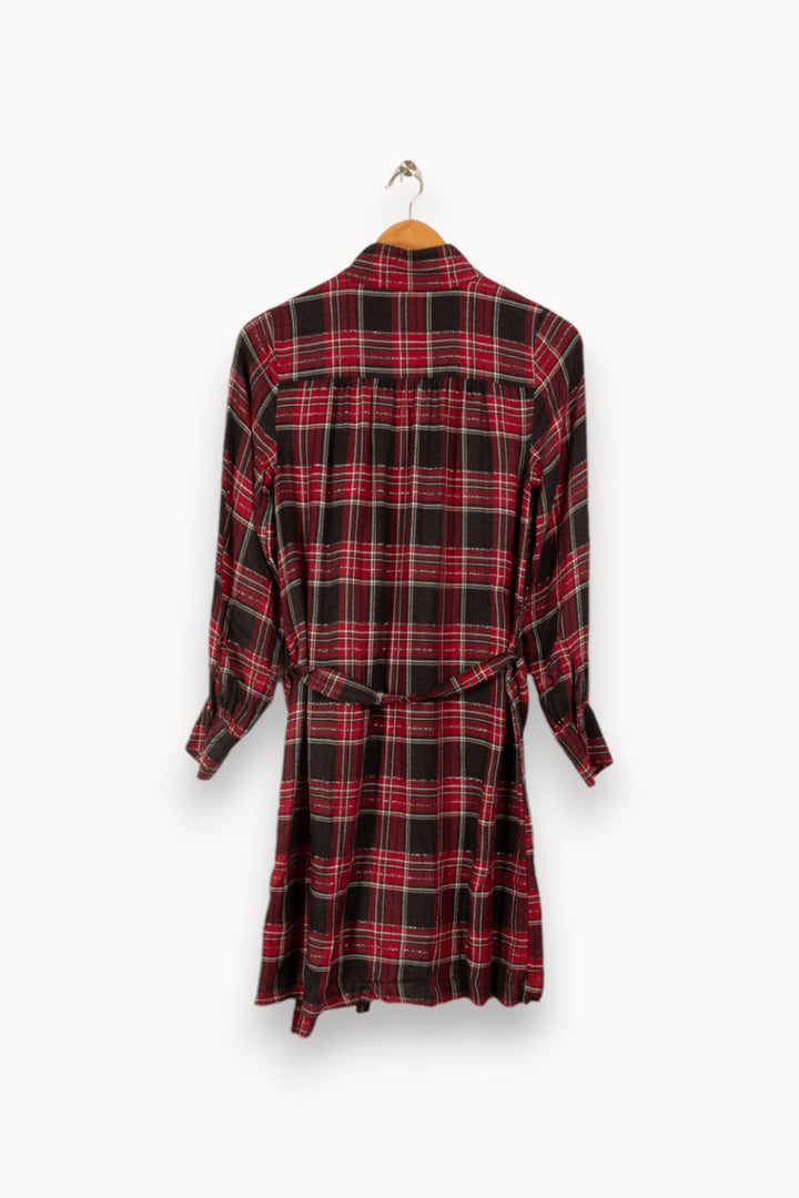 Robe chemise à carreaux ample - S/36