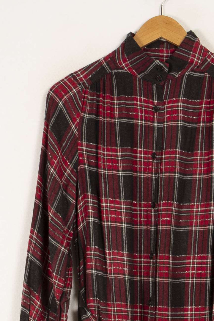 Robe chemise à carreaux ample - S/36