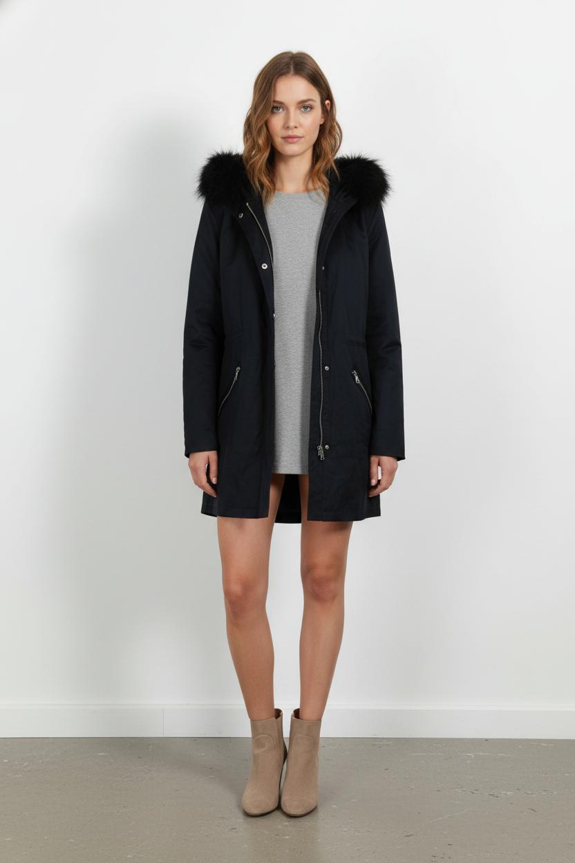 Parka Bleu et Noir - Taille S/36 de la marque ZAPA | PARAD15389 - Vendu par Paradigme - Image 1