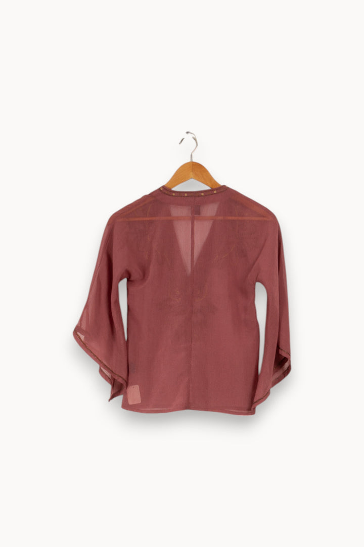 Blouse rose foncé avec détails - Taille XS/34 de la marque Antik Batik | PARAD15424 - Vendu par Paradigme - Image 3