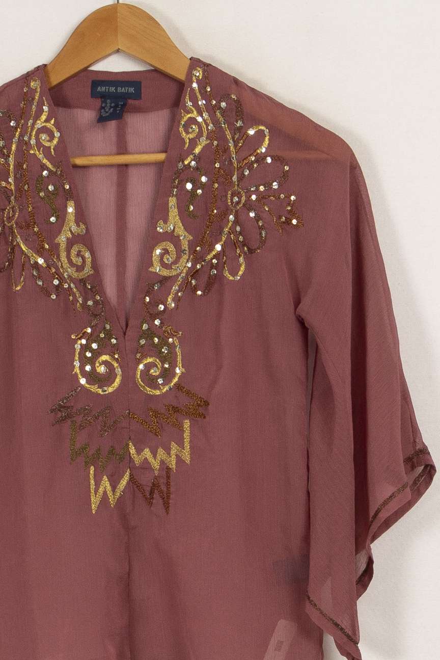 Blouse rose foncé avec détails - Taille XS/34 de la marque Antik Batik | PARAD15424 - Vendu par Paradigme - Image 2