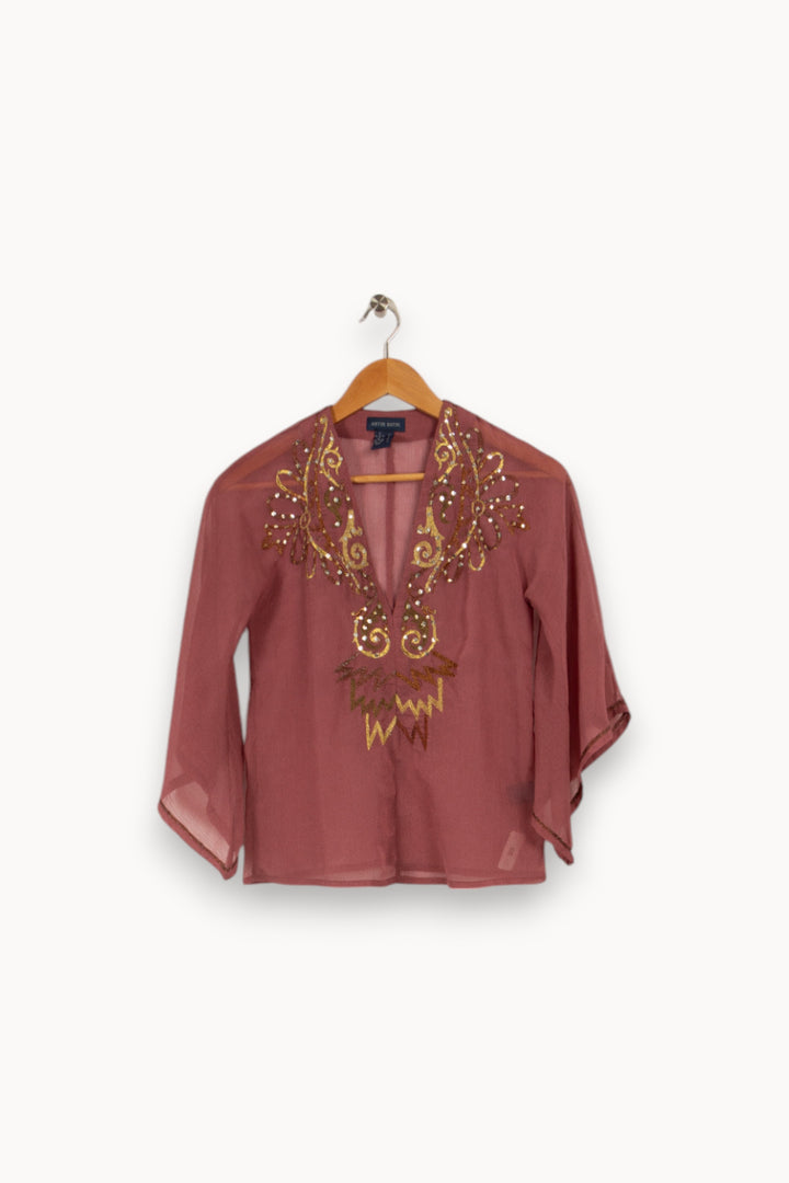 Blouse rose foncé avec détails - Taille XS/34 de la marque Antik Batik | PARAD15424 - Vendu par Paradigme - Image 1