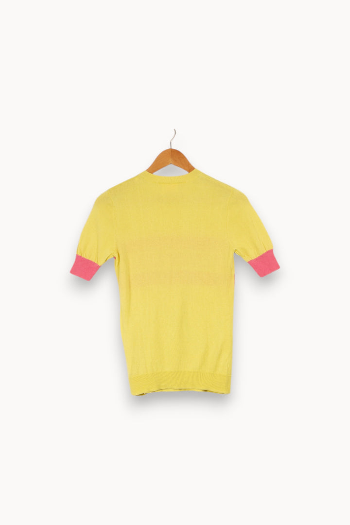 T-shirt jaune et rose - Taille S/36 de la marque From Future | PARAD15425 - Vendu par Paradigme - Image 3